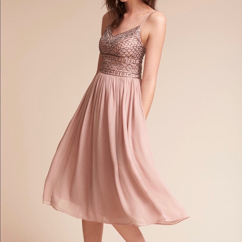 BHLDN Bristol Bridesmaid Dress, NWOT, Mauve / Soft Pink Size 4 *Offers Welcome!*